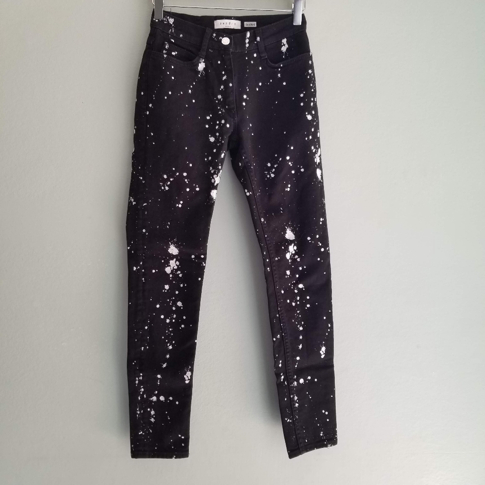 Sandro paint splatter jeans
